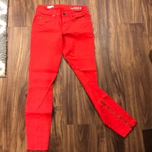 Gap red legging jean